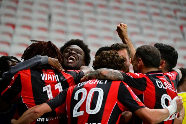 FOOTBALL : OGC Nice VS AS Saint-Etienne - Ligue 1 McDonald s play off - 29 05 2026 Joy OGCN - Ligue 1 McDonald™s play off match between OGC Nice and AS Saint-Etienne on May 29, 2026 at the Allianz Riviera Stadium in Nice. NiceFrance  Copyright: xWilliamxCannarellax