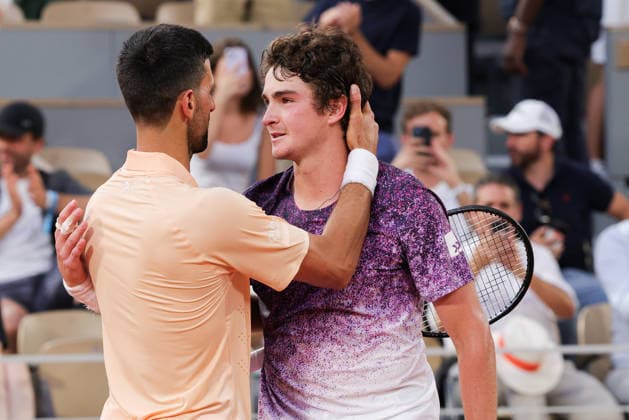 Internationnaux de france de roland Garros 2026 - Novak Djokovic battu par Joao Fonseca - Novak Djokovic defeated by João Fonseca 456874 2026-05-29  Copyright: xLionelxGuericolas MPPx STAR_456874_017