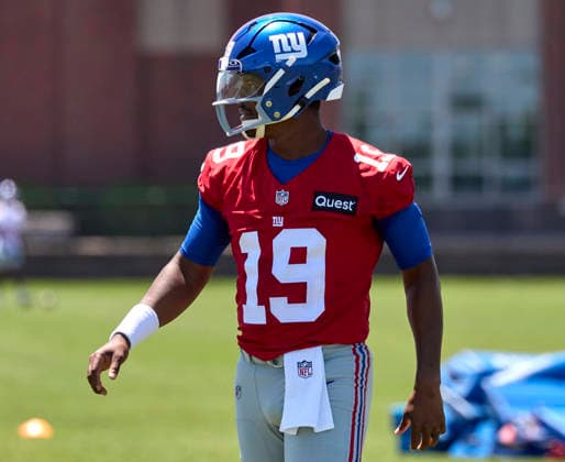 New York Giants quarterback Jameis Winston (19) during organized team activities at the Quest Diagnostics Training Center in East Rutherford, New Jersey on Friday, May 29, 2026. CSM East Rutherford United States - ZUMAc04_ 20260529_zma_c04_006 Copyright: xDuncanxWilliamsx