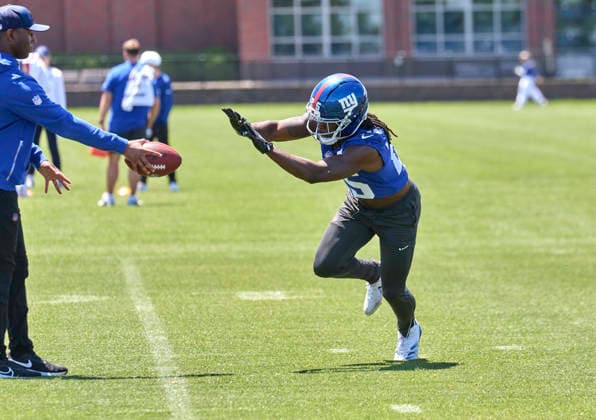 New York Giants running back Dante Miller (25) running drills during organized team activities at the Quest Diagnostics Training Center in East Rutherford, New Jersey on Friday, May 29, 2026. CSM East Rutherford United States - ZUMAc04_ 20260529_zma_c04_017 Copyright: xDuncanxWilliamsx