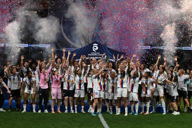Football : OL Lyonnes vs Paris FC- final French Ligue Arkema - 29 05 2026 Players of OL Lyonnes celbrates after winner the champions ligue Arkema at the Final French Ligue Arkema match between OL Lyonnes and Paris FC at the Groupama stadium Lyon ,on May 29 2026 LYONFrance  Copyright: xMouradxAllilix