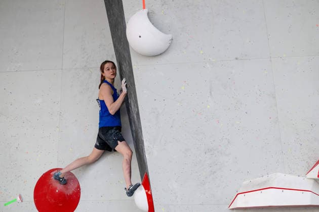 May 29, 2026, Madrid, Madrid, Spain: British climber ERIN MCNEICE in action during the women s Boulder finals at the World Climbing Series Comunidad de Madrid 2026 held in Alcobendas. Madrid Spain - ZUMAd308 20260529_zsp_d308_011 Copyright: xJuanxCarlosxLucasx