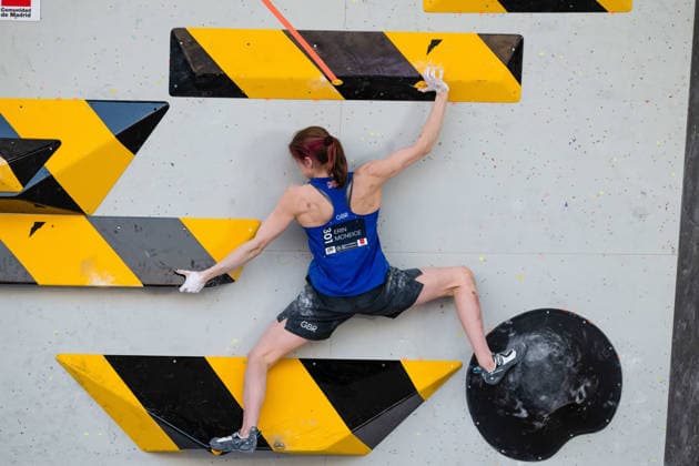 May 29, 2026, Madrid, Madrid, Spain: British climber ERIN MCNEICE in action during the women s Boulder finals at the World Climbing Series Comunidad de Madrid 2026 held in Alcobendas. Madrid Spain - ZUMAd308 20260529_zsp_d308_075 Copyright: xJuanxCarlosxLucasx
