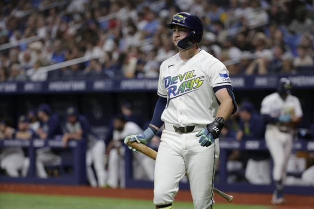 May 29, 2026, St. Petersburg, Florida, USA: Tampa Bay Rays shortstop Ben Williamson walks up to the plate in the sixth inning against the Los Angeles Angels on Friday, May 29, 2026 in St. Petersburg. St. Petersburg USA - ZUMAs70_ 20260529_zan_s70_018 Copyright: xLuisxSantanax