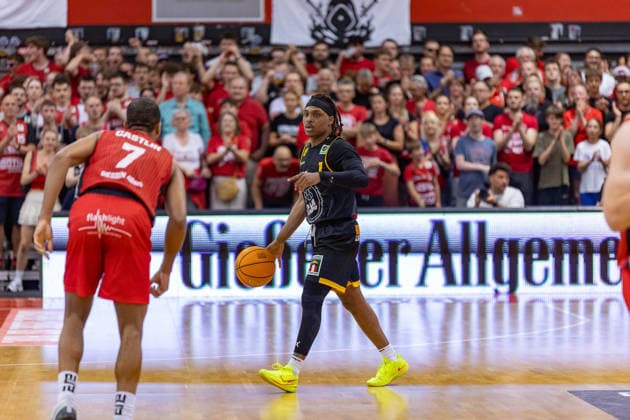 Phillip Montreal Russell (Bozic Estriche Knights Kirchheim, 01) GER, Giessen46ers vs. Bozic Estriche Knights Kirchheim, BARMER 2. Basketball Bundesliga, Playoffs Halbfinale Spiel 4, Saison 2025 2026, 29.05.2026 GER, Giessen46ers vs. Bozic Estriche Knights Kirchheim, BARMER 2. Basketball Bundesliga, Playoffs Halbfinale Spiel 4, Saison 2025 2026, 29.05.2026 Giessen Copyright: xEibner-Pressefoto NinaxSanderx EP_NSR