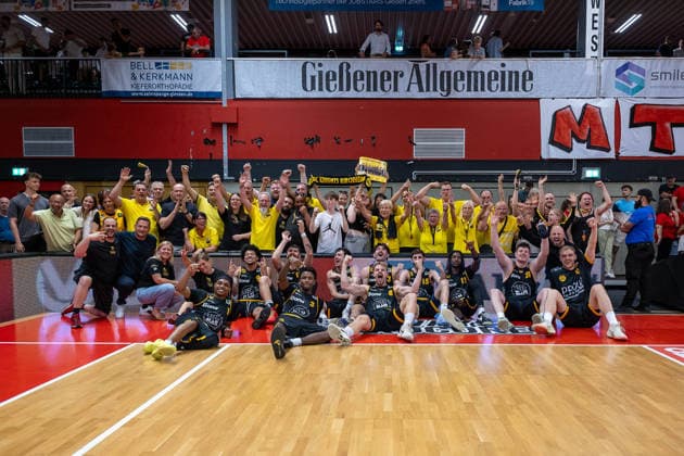 , GER, Giessen46ers vs. Bozic Estriche Knights Kirchheim, BARMER 2. Basketball Bundesliga, Playoffs Halbfinale Spiel 4, Saison 2025 2026, 29.05.2026 GER, Giessen46ers vs. Bozic Estriche Knights Kirchheim, BARMER 2. Basketball Bundesliga, Playoffs Halbfinale Spiel 4, Saison 2025 2026, 29.05.2026 Giessen Copyright: xEibner-Pressefoto NinaxSanderx EP_NSR