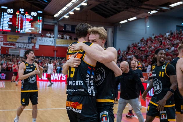 , GER, Giessen46ers vs. Bozic Estriche Knights Kirchheim, BARMER 2. Basketball Bundesliga, Playoffs Halbfinale Spiel 4, Saison 2025 2026, 29.05.2026 GER, Giessen46ers vs. Bozic Estriche Knights Kirchheim, BARMER 2. Basketball Bundesliga, Playoffs Halbfinale Spiel 4, Saison 2025 2026, 29.05.2026 Giessen Copyright: xEibner-Pressefoto NinaxSanderx EP_NSR