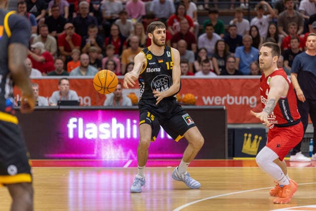 Nil Failenschmid Clavera (Bozic Estriche Knights Kirchheim, 15) GER, Giessen46ers vs. Bozic Estriche Knights Kirchheim, BARMER 2. Basketball Bundesliga, Playoffs Halbfinale Spiel 4, Saison 2025 2026, 29.05.2026 GER, Giessen46ers vs. Bozic Estriche Knights Kirchheim, BARMER 2. Basketball Bundesliga, Playoffs Halbfinale Spiel 4, Saison 2025 2026, 29.05.2026 Giessen Copyright: xEibner-Pressefoto NinaxSanderx EP_NSR