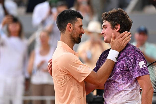 2026 French Open - 2nd round - Novak Djokovic defeated by Joao Foncesca - Paris Novak Djokovic (SRB) during his second round match at the 2026 Roland-Garros tournament in Paris, FRANCE, on May 29, 2026. Photo by Corinne Dubreuil ABACAPRESS.COM PARIS France  Copyright: xDubreuilxCorinne ABACAx