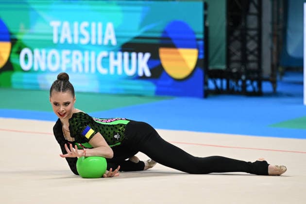 IPA85176344 - ONOFRIICHUK Taisiia (UKR) during European Championships in Rhythmic gymnastics, Rhythmische Sportgymnastik, RSG Gymnastics in Varna, Bulgaria, May 30 2026  Copyright: xFilippoxTomasi IPAxSportx xx 85176344