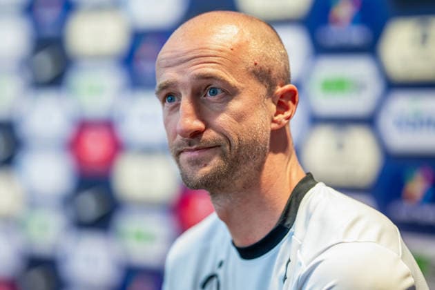 260530 Brede Hangeland, player manager of the Norwegian national football team, during a press event on May 30, 2026 in Oslo. Photo: Vegard Grott BILDBYRAN kod VG VG0930 bbeng fotball football soccer fotboll FIFA World Cup, WM, Weltmeisterschaft, Fussball vm fotball-vm norge norway press event pressetreff precamp pre-camp Copyright: VEGARDxGRoTT BB260530VG002