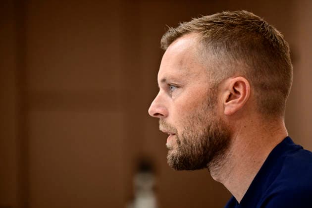 STOCKHOLM, SWEDEN 20260530 Assistant to the Swedish Football Association Sebastian Larsson during a press conference, PK, Pressekonferenz with the national team, Nationalteam s management staff at the players hotel Scandic Park ahead of the World Cup. STOCKHOLM SWEDEN x10050x