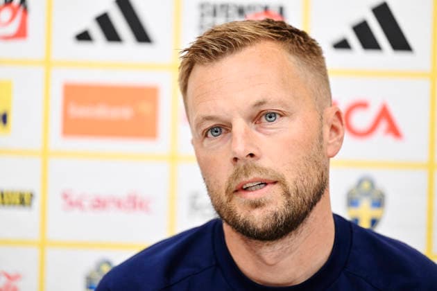 STOCKHOLM, SWEDEN 20260530 Assistant to the Swedish Football Association Sebastian Larsson during a press conference, PK, Pressekonferenz with the national team, Nationalteam s management staff at the players hotel Scandic Park ahead of the World Cup. STOCKHOLM SWEDEN x10050x