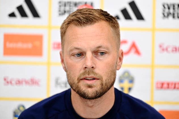STOCKHOLM, SWEDEN 20260530 Assistant to the Swedish Football Association Sebastian Larsson during a press conference, PK, Pressekonferenz with the national team, Nationalteam s management staff at the players hotel Scandic Park ahead of the World Cup. STOCKHOLM SWEDEN x10050x