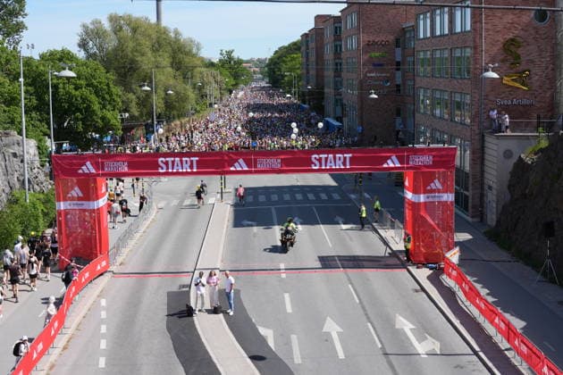 STOCKHOLM, SWEDEN 20260530 The runners gather before the start of the Stockholm marathon on Saturday. STOCKHOLM SWEDEN x10500x