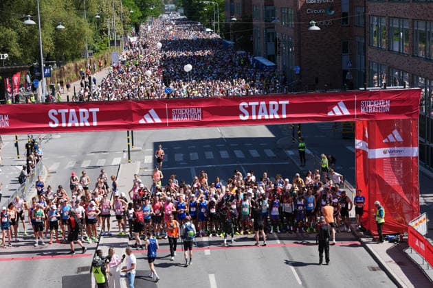 STOCKHOLM, SWEDEN 20260530 The runners gather before the start of the Stockholm marathon on Saturday. STOCKHOLM SWEDEN x10500x