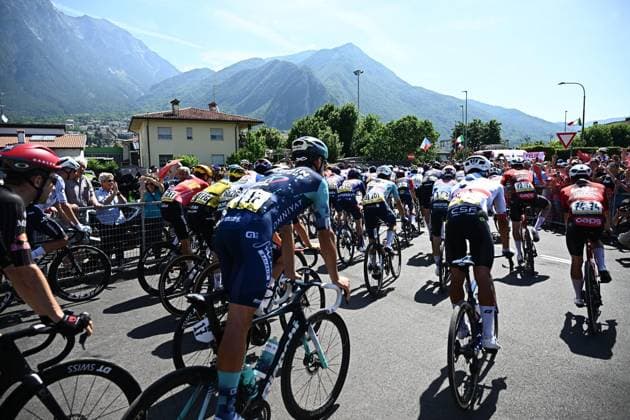 May 30, 2026, Gemona Del Friuli, ITALY: The pack of riders at the departure of the 20th stage of the 109 Giro d Italia 2026, over 200 km from Gemona del Friuli to Piancavallo, 30 may 2026. ANSA LUCA ZENNARO. Giro D Italia Cycling Tour - Stage 20  - ZUMAa110 20260530_zaf_a110_010 Copyright: xLucaxZennarox