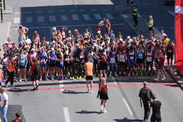 STOCKHOLM, SWEDEN 20260530 The runners gather before the start of the Stockholm marathon on Saturday. STOCKHOLM SWEDEN x10500x