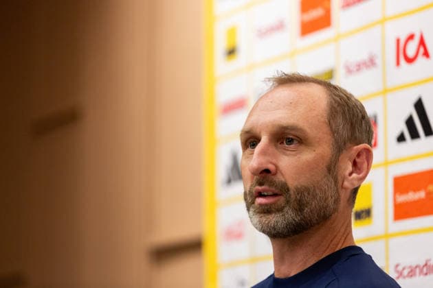 260530 Assistant coach Andreas Georgson of the Swedish national football team during a press event on May 30, 2026 in Stockholm. Photo: Axel Boberg BILDBYRAN COP 258 AX0106 fotboll football soccer fotball landskamp sverige sweden sverige a FIFA World Cup, WM, Weltmeisterschaft, Fussball vm bbeng Copyright: AXELxBOBERG BB260530AX020