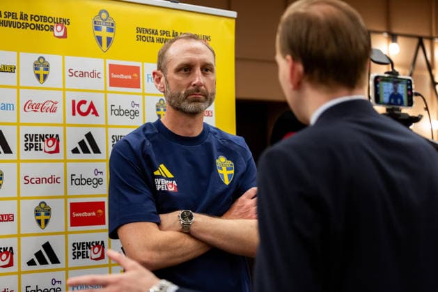 260530 Assistant coach Andreas Georgson of the Swedish national football team during a press event on May 30, 2026 in Stockholm. Photo: Axel Boberg BILDBYRAN COP 258 AX0106 fotboll football soccer fotball landskamp sverige sweden sverige a FIFA World Cup, WM, Weltmeisterschaft, Fussball vm bbeng Copyright: AXELxBOBERG BB260530AX025