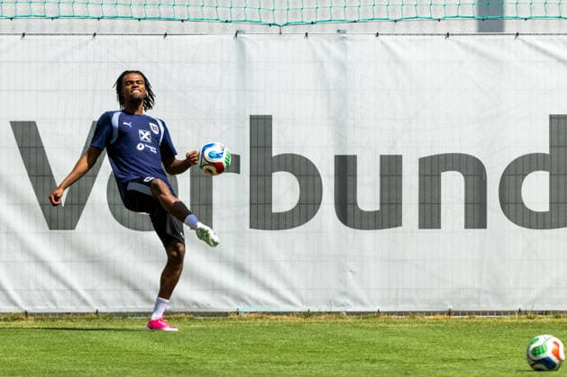 SOCCER - AUT vs TUN, test match VIENNA,AUSTRIA,30.MAY.26 - SOCCER - OEFB international test match, Austria vs Tunisia, preview, training team AUT. Image shows Carney Chukwuemeka (AUT).  GEPAxpictures xPhilippxBrem