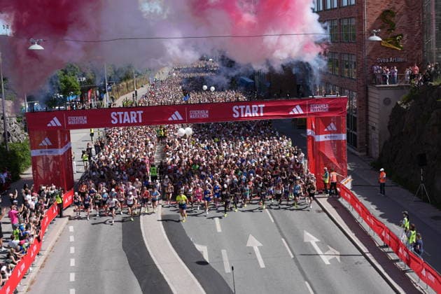 STOCKHOLM, SWEDEN 20260530 The runners gather before the start of the Stockholm marathon on Saturday. STOCKHOLM SWEDEN x10500x