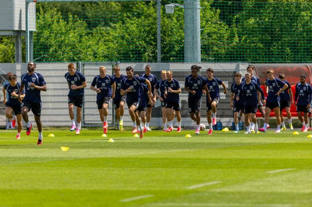 SOCCER - AUT vs TUN, test match VIENNA,AUSTRIA,30.MAY.26 - SOCCER - OEFB international test match, Austria vs Tunisia, preview, training team AUT. Image shows players of AUT.  GEPAxpictures xPhilippxBrem