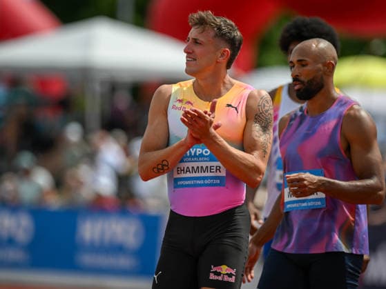 ATHLETICS - Hypomeeting Goetzis 2026 GOETZIS,AUSTRIA,30.MAY.26 - ATHLETICS - World Athletics Combined Events Tour, Hypomeeting, decathlon, 100m. Image shows Simon Ehammer (SUI) and Damian Warner (CAN).  GEPAxpictures xOliverxLerch