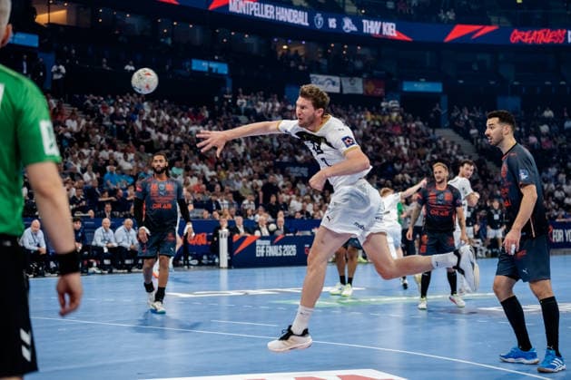 Hamburg 30.05.2026, Handball, Herren, EHF European League Men 2025 26, Halbfinale, Montpellier Handball - THW Kiel Magnus Landin (THW Kiel, 7) beim Torwurf