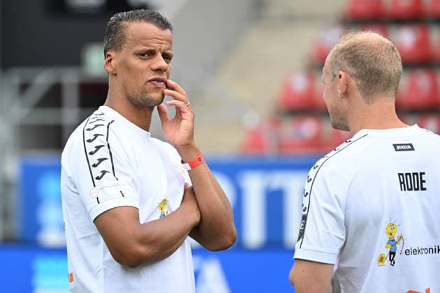 30.05.2026, xsvx, Fussball Langholz Cup 2026, v.l. Timothy Chandler (Eintracht Frankfurt) und Sebastian Rode Wiesbaden