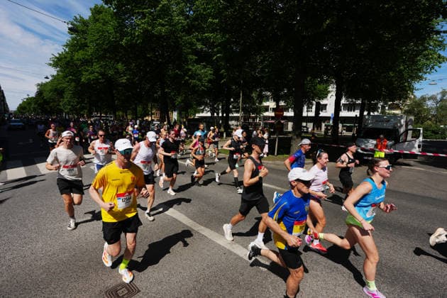 Runners during the Stockholm marathon on Saturday in Stockholm, Sweden on may 30, 2026. STOCKHOLM SWEDEN x10500x