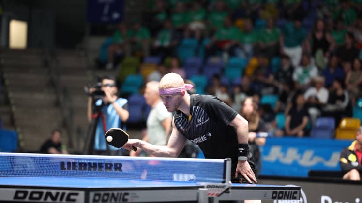 30.05.2026, xrekx, Tischtennis TTBL Final 4, Borussia Düsseldorf - TTC Schwalbe Bergneustadt v.l. Romain Ruiz (TTC Schwalbe Bergneustadt) (DFL DFB REGULATIONS PROHIBIT ANY USE OF PHOTOGRAPHS as IMAGE SEQUENCES and or QUASI-VIDEO) Frankfurt am Main