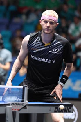 30.05.2026, xrekx, Tischtennis TTBL Final 4, Borussia Düsseldorf - TTC Schwalbe Bergneustadt v.l. Romain Ruiz (TTC Schwalbe Bergneustadt) (DFL DFB REGULATIONS PROHIBIT ANY USE OF PHOTOGRAPHS as IMAGE SEQUENCES and or QUASI-VIDEO) Frankfurt am Main