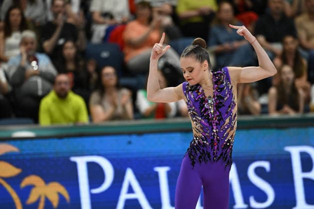 IPA85179902 - ONOFRIICHUK Taisiia (UKR) during European Championships in Rhythmic gymnastics, Rhythmische Sportgymnastik, RSG Gymnastics in Varna, Bulgaria, May 30 2026  Copyright: xFilippoxTomasi IPAxSportx xx 85179902