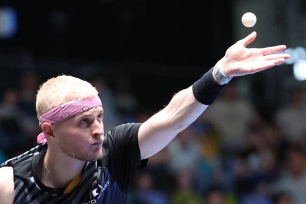 30.05.2026, xrekx, Tischtennis TTBL Final 4, Borussia Düsseldorf - TTC Schwalbe Bergneustadt v.l. Romain Ruiz (TTC Schwalbe Bergneustadt) (DFL DFB REGULATIONS PROHIBIT ANY USE OF PHOTOGRAPHS as IMAGE SEQUENCES and or QUASI-VIDEO) Frankfurt am Main