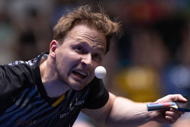 Benedikt Duda (GER, TTC Schwalbe Bergneustadt) serve during the semifinal matches Borussia Düsseldorf TTC Schwalbe of the Liebherr TTBL Final4 at the Süwag Energie ARENA on May 30, 2026, in Frankfurt, Germany Copyright: JoaquimxFerreira