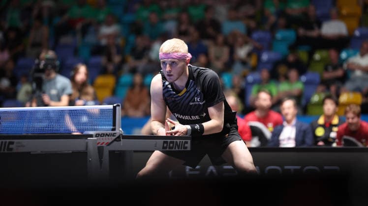 30.05.2026, xrekx, Tischtennis TTBL Final 4, Borussia Düsseldorf - TTC Schwalbe Bergneustadt v.l. Romain Ruiz (TTC Schwalbe Bergneustadt) (DFL DFB REGULATIONS PROHIBIT ANY USE OF PHOTOGRAPHS as IMAGE SEQUENCES and or QUASI-VIDEO) Frankfurt am Main