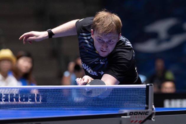 Benedikt Duda (GER, TTC Schwalbe Bergneustadt) in action during the semifinal matches Borussia Düsseldorf TTC Schwalbe of the Liebherr TTBL Final4 at the Süwag Energie ARENA on May 30, 2026, in Frankfurt, Germany Copyright: JoaquimxFerreira