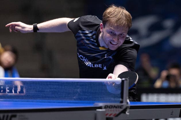 Benedikt Duda (GER, TTC Schwalbe Bergneustadt) in action during the semifinal matches Borussia Düsseldorf TTC Schwalbe of the Liebherr TTBL Final4 at the Süwag Energie ARENA on May 30, 2026, in Frankfurt, Germany Copyright: JoaquimxFerreira