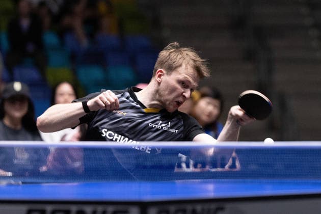 Benedikt Duda (GER, TTC Schwalbe Bergneustadt) in action during the semifinal matches Borussia Düsseldorf TTC Schwalbe of the Liebherr TTBL Final4 at the Süwag Energie ARENA on May 30, 2026, in Frankfurt, Germany Copyright: JoaquimxFerreira