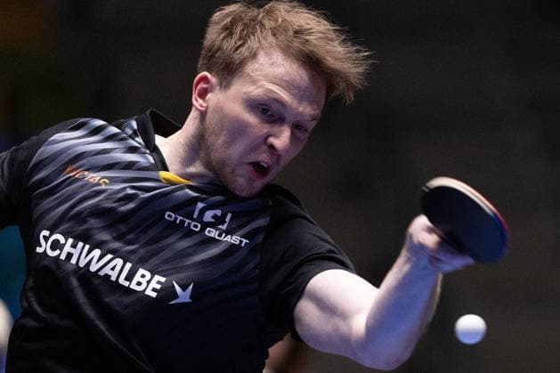 Benedikt Duda (GER, TTC Schwalbe Bergneustadt) in action during the semifinal matches Borussia Düsseldorf TTC Schwalbe of the Liebherr TTBL Final4 at the Süwag Energie ARENA on May 30, 2026, in Frankfurt, Germany Copyright: JoaquimxFerreira