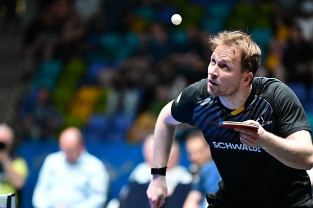 RECORD DATE NOT STATED Benedikt Duda im Halbfinale des TTBL Final Four in Frankfurt. Der deutsche Nationalspieler Benedikt Duda vom TTC Schwalbe Bergneustadt im Einsatz gegen Borussia Dusseldorf im Halbfinale des TTBL Final Four in Frankfurt am Main in der Süwag Energie Arena am 30. Mai 2026. Frankfurt am Main Hessen Germany