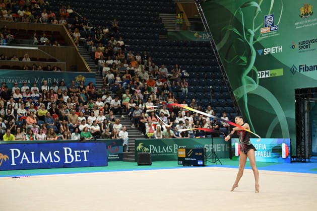 OTHER - Gymnastics - European Championships in Rhythmic gymnastics, Rhythmische Sportgymnastik, RSG Photo by IPA ABACAPRESS.COM85179930 - RAFFAELI Sofia (ITA) during European Championships in Rhythmic Gymnastics, Gymnastics in Varna, Bulgaria, May 30 2026 Varna Bulgaria  Copyright: xIPAxSport ABACAx