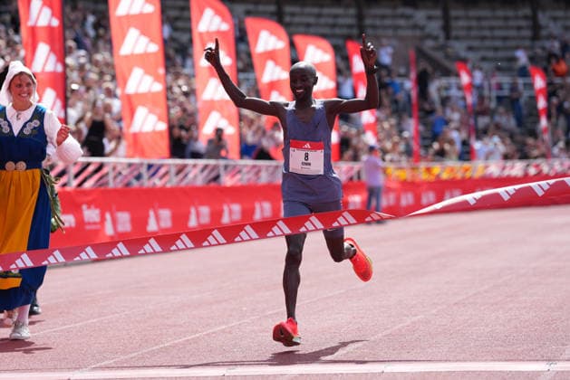 STOCKHOLM, SWEDEN 20260530 Edwin Kiptoo wins the Stockholm marathon on Saturday. STOCKHOLM SWEDEN x10500x