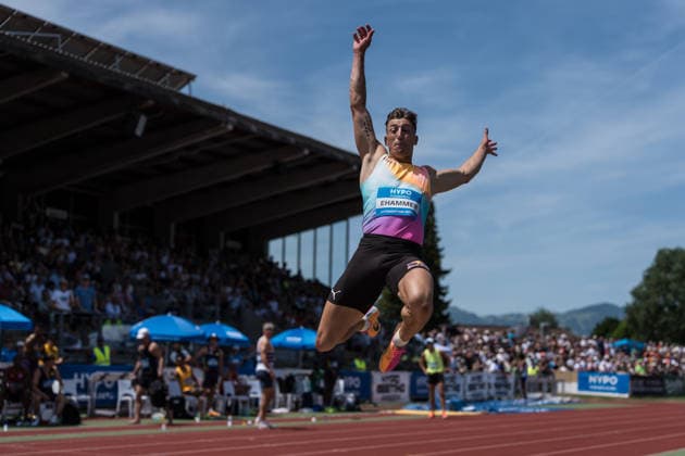 51. Hypomeeting, Goetzis (AT), 30.05.2026 GOETZIS, SWITZERLAND - MAY 30: Simon EHAMMER of Switzerland competes in the long jump of the mens decathlon at the 51. Hypomeeting, Goetzis (AT) on May 30, 2026 in Goetzis, Switzerland. Copyright: xBEAUTIFULxSPORTS UlfxSchillerx