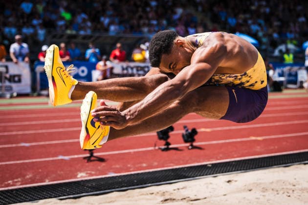 51. Hypomeeting, Goetzis (AT), 30.05.2026 GOETZIS, SWITZERLAND - MAY 30: Leo NEUGEBAUER of Germany competes in the long jump of the mens decathlon at the 51. Hypomeeting, Goetzis (AT) on May 30, 2026 in Goetzis, Switzerland. Copyright: xBEAUTIFULxSPORTS UlfxSchillerx