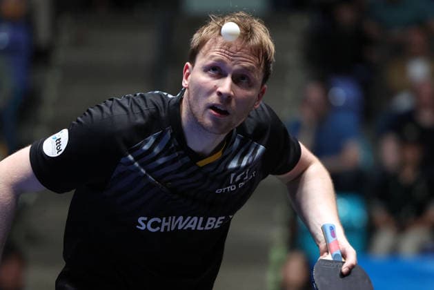 Benedikt Duda (GER, TTC Schwalbe Bergneustadt) in action during the semifinal matches Borussia Düsseldorf TTC Schwalbe of the Liebherr TTBL Final4 at the Süwag Energie ARENA on May 30, 2026, in Frankfurt, Germany Copyright: JoaquimxFerreira