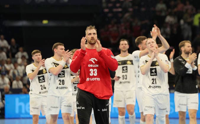 photo : Jubel nach dem Schlußpfiff bei den Spielern ausb Kiel , hier freut sich Torhüter Andreas WOLFF (Kiel) Handball Herren am Sa. 30.05.2026 Mens EHF European League , Final Four in Hamburg THW Kiel - Montpellier , Halbfinale