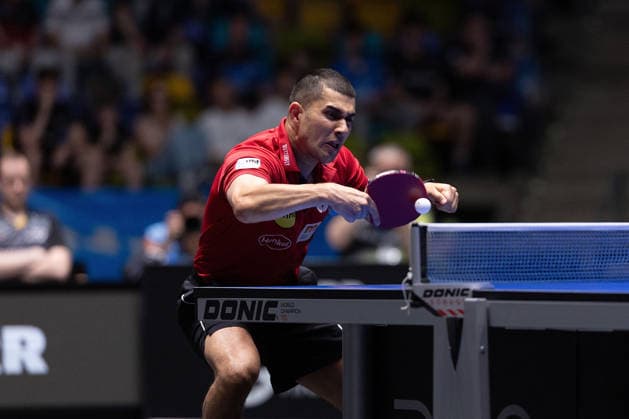 Kanak Jha (GER,USA Borussia Duesseldorf) in action during the semifinal matches Borussia Düsseldorf TTC Schwalbe of the Liebherr TTBL Final4 at the Süwag Energie ARENA on May 30, 2026, in Frankfurt, Germany Copyright: JoaquimxFerreira
