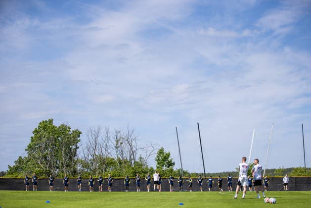 260530 Players of the Swedish national football team at a training session on May 30, 2026 in Stockholm. Photo: Caisa Rasmussen BILDBYRAN COP 353 CR0046 fotboll football soccer fotball landskamp träning practice training sverige sweden sverige a FIFA World Cup, WM, Weltmeisterschaft, Fussball vm bbeng Copyright: CAISAxRASMUSSEN BB260530CR048